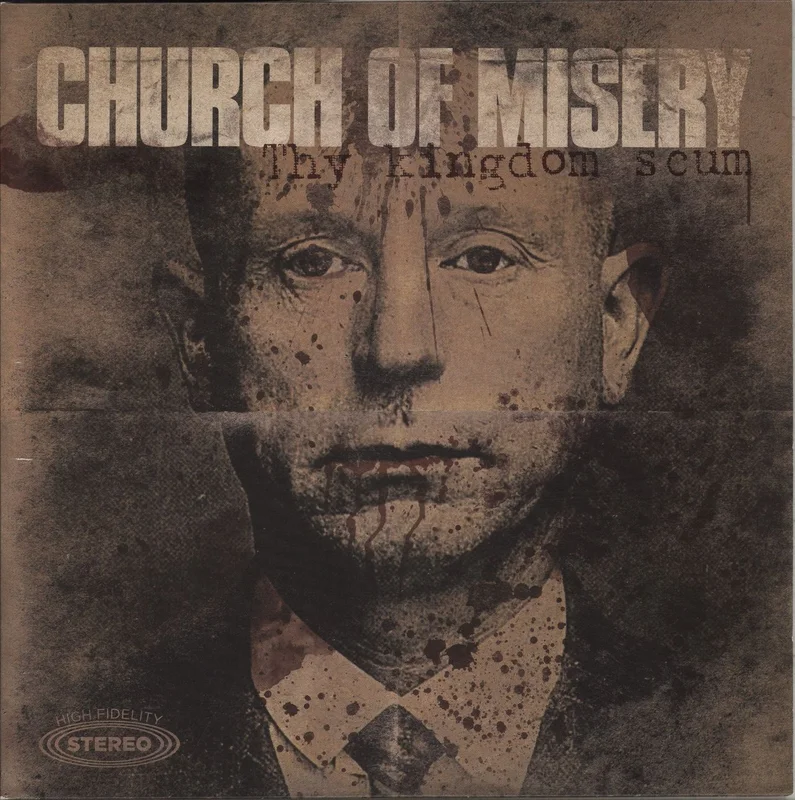 Church Of Misery Thy Kingdom Scum - Gold Vinyl UK 2-LP vinyl set