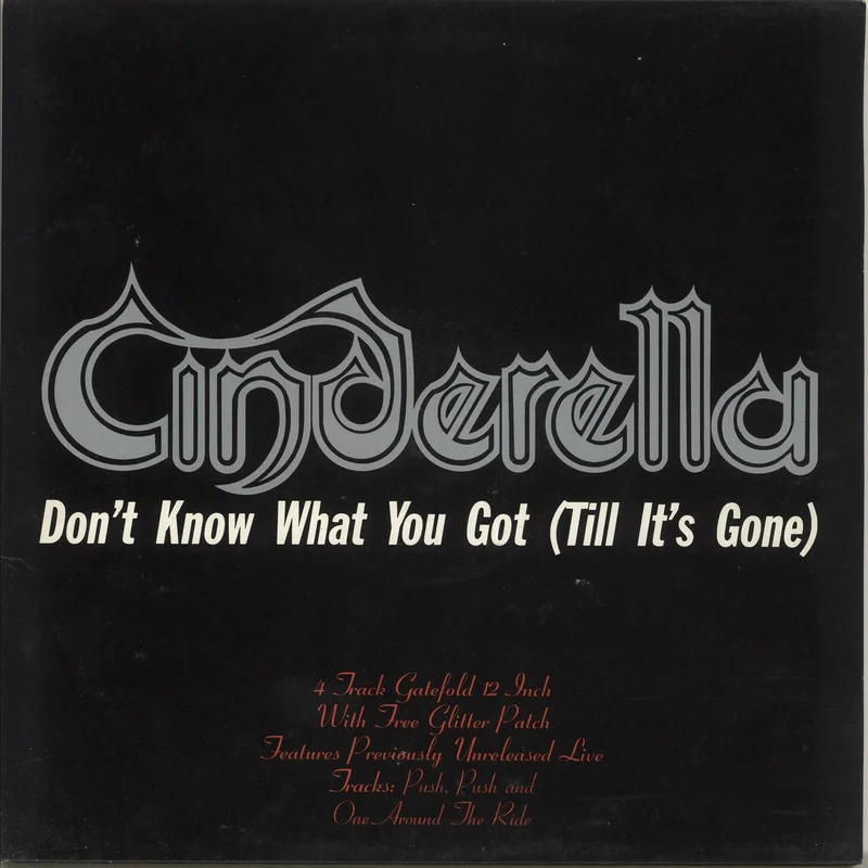 Cinderella Don't Know What You Got UK 12" vinyl