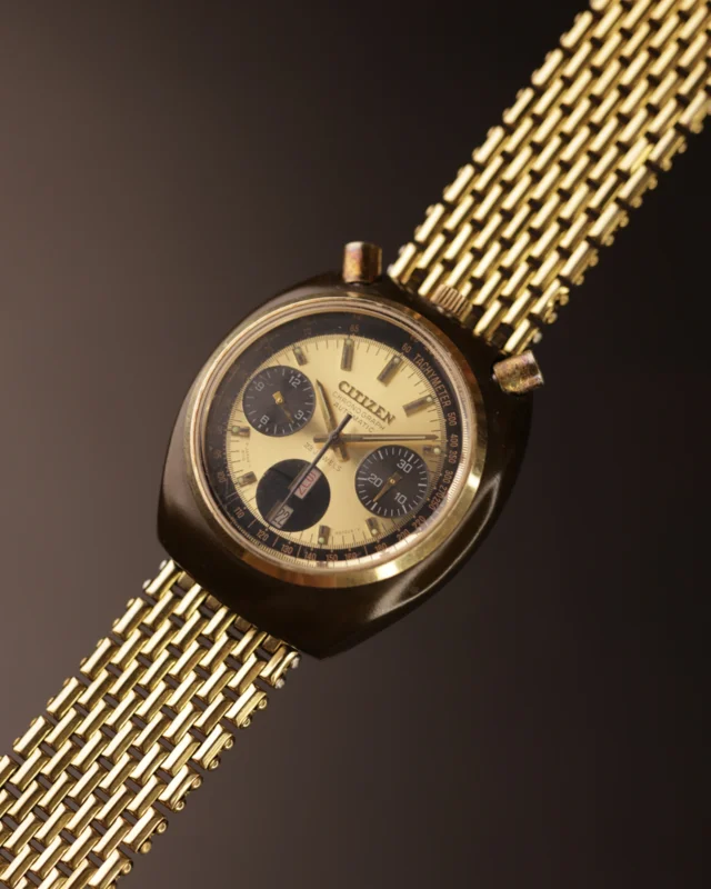 Citizen Bullhead Automatic Chronograph 8110  Panda Dial (1970s, Japan)