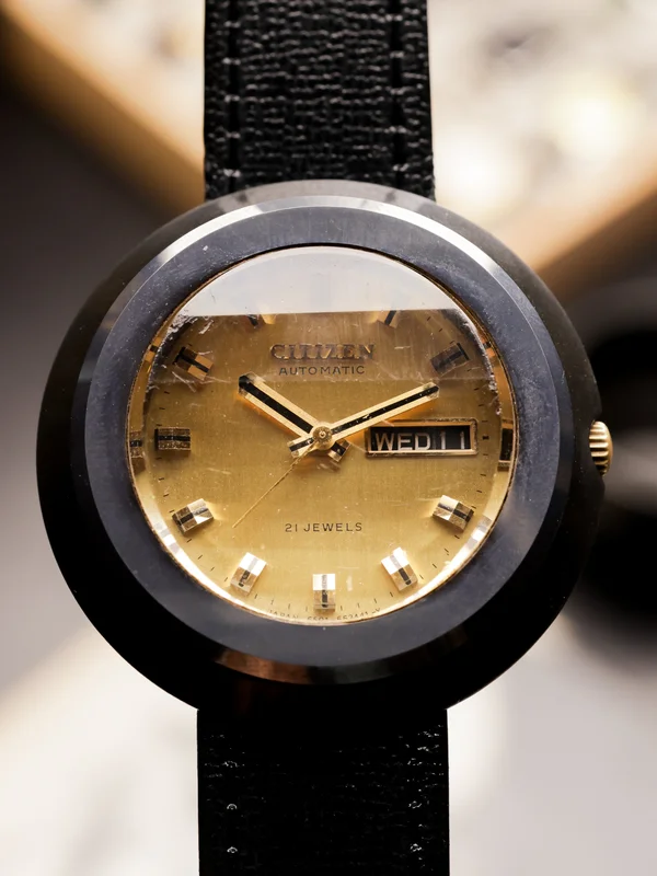 Citizen Helmet-[42mm] Automatic (Ref. 4-650972K) Titanium Bezel, PVD Coated Case (Rare, Collectible)