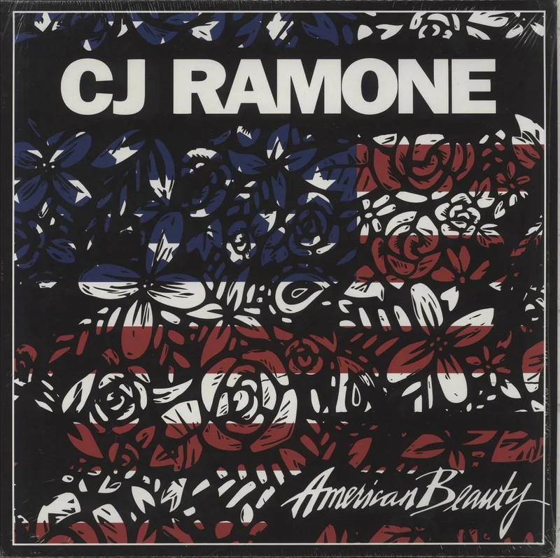 CJ Ramone American Beauty - Blue/White/Red Vinyl - Shrink US Vinyl LP