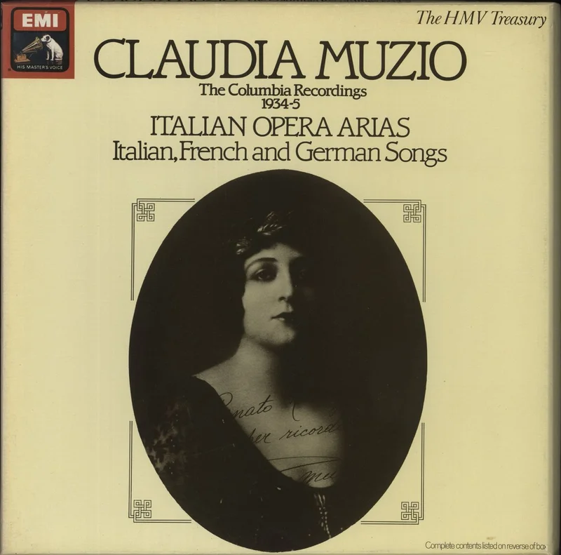 Claudia Muzio Italian Opera Arias - Italian, French And German Songs (The Columbia Recordings 1934-5) UK Vinyl box set