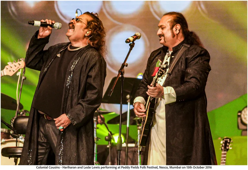 Colonial Cousins - Hariharan and Lesle Lewis performing at Paddy Fields Folk Festival, Nesco, Mumbai on 15th October 2016 (Photo Frame)