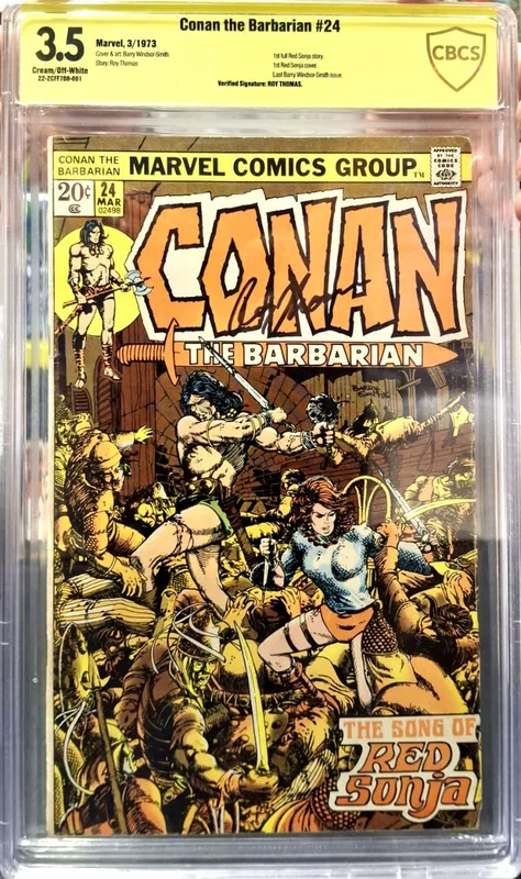 Conan The Barbarian #24 [CBCS 3.5] [Signed By Roy Thomas][Comic book]