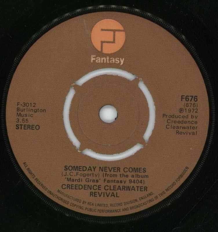 Creedence Clearwater Revival Someday Never Comes UK 7" vinyl