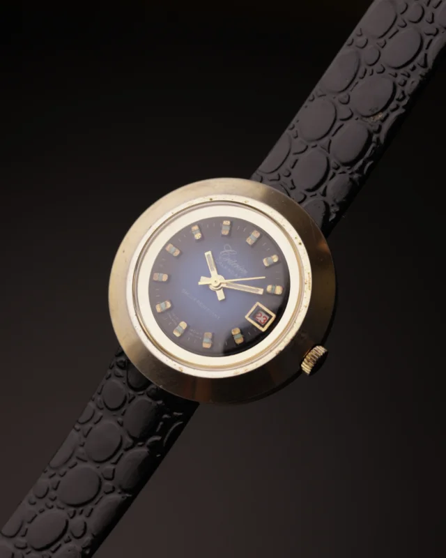 Criterion Vintage Oval Calendar Watch | Mechanical | Blue Dial | 1970s