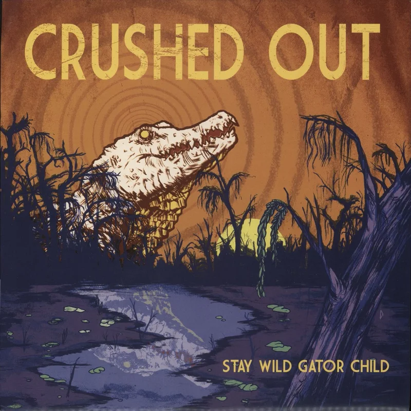 Crushed Out Stay Wild Gator Child - White/Orange/Green Tricolor US Vinyl LP