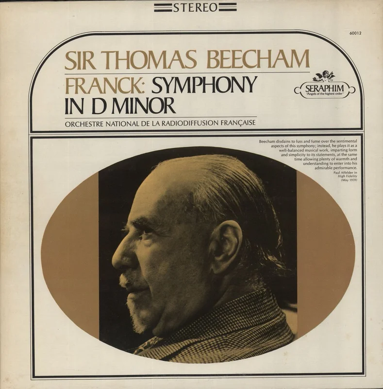 Csar Franck Franck: Symphony in D Minor US Vinyl LP