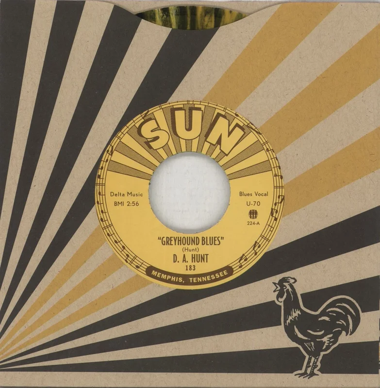 D.A. Hunt Greyhound Blues - Sun Ray Vinyl US 7" vinyl