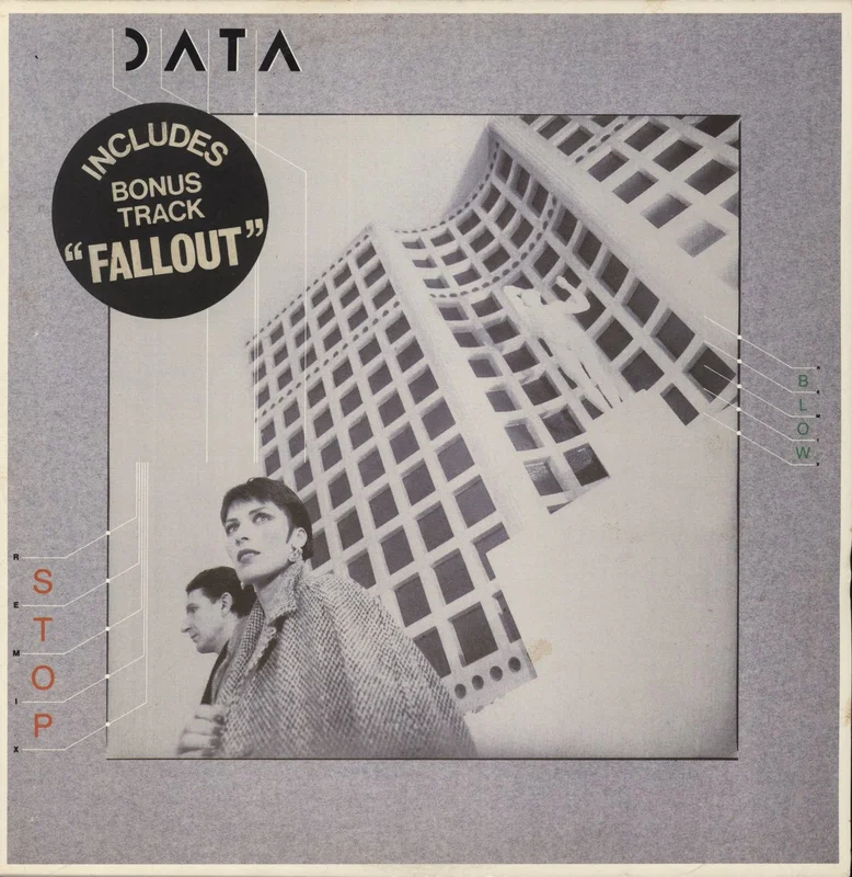 Data Stop / Blow - Hype Sticker UK 12" vinyl