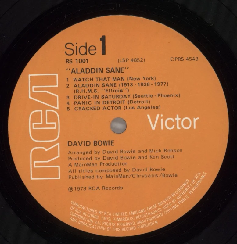 David Bowie Aladdin Sane - 2nd + Insert - Gatefold UK Vinyl LP