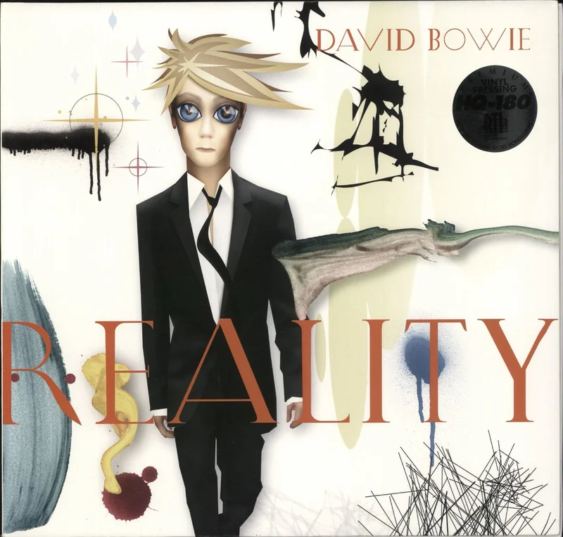 David Bowie Reality - 180gm White & Blue Swirl Vinyl US Vinyl LP