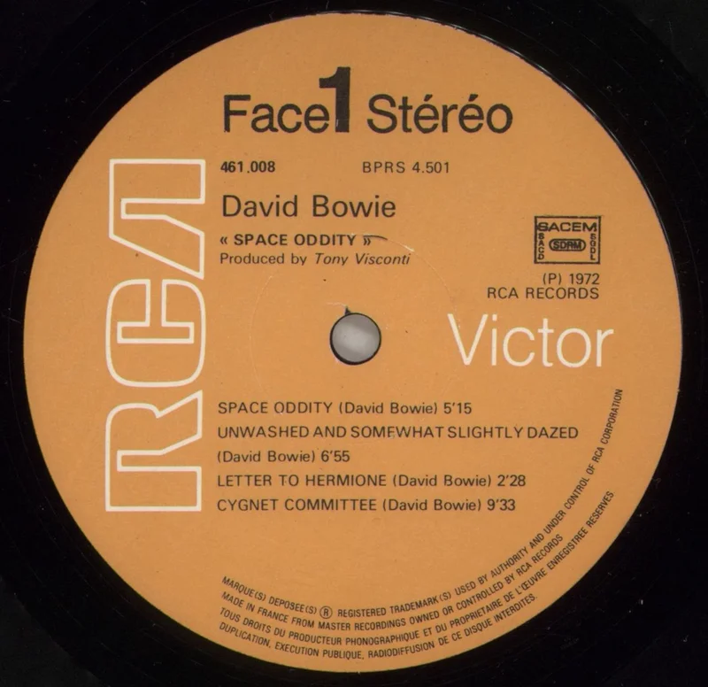 David Bowie Space Oddity French Vinyl LP