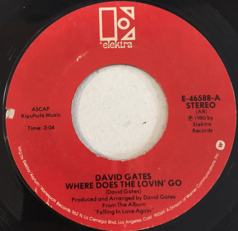 David Gates - Where Does The Lovin' Go (7", Single, Styrene, AR) (VG+)3