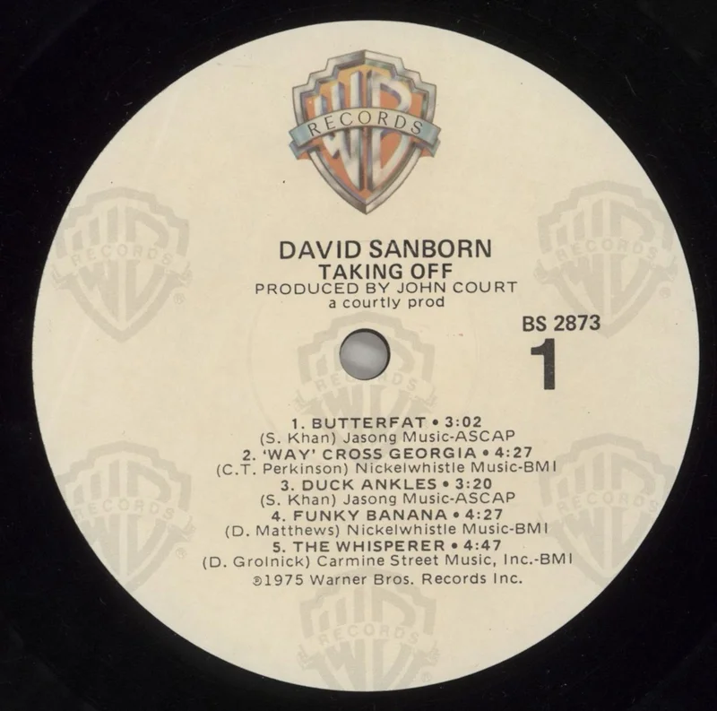 David Sanborn Taking Off US Vinyl LP