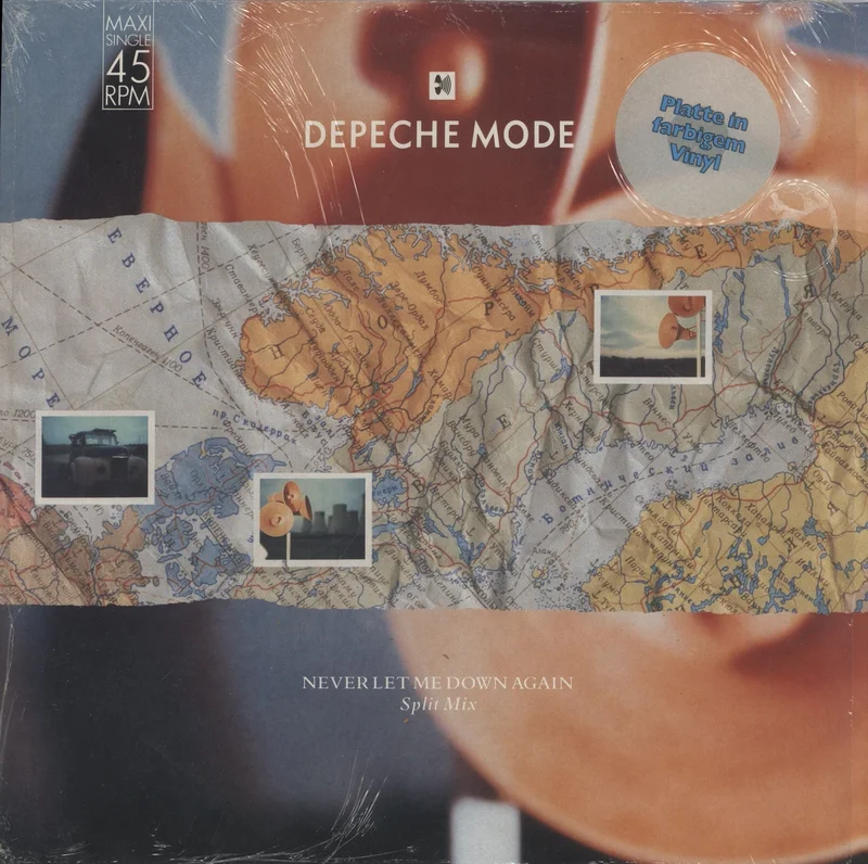 Depeche Mode Never Let Me Down Again - Orange Vinyl - Shrink German 12" vinyl