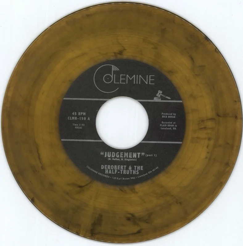 DeRobert & The Half-Truths Judgement US 7" vinyl