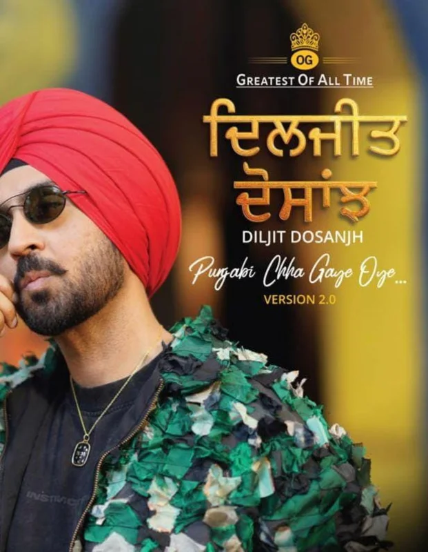 Diljit Dosanjh - The Greatest Of All Time - Punjabi Chha Gaye Oye (Red) (Quick Ship)