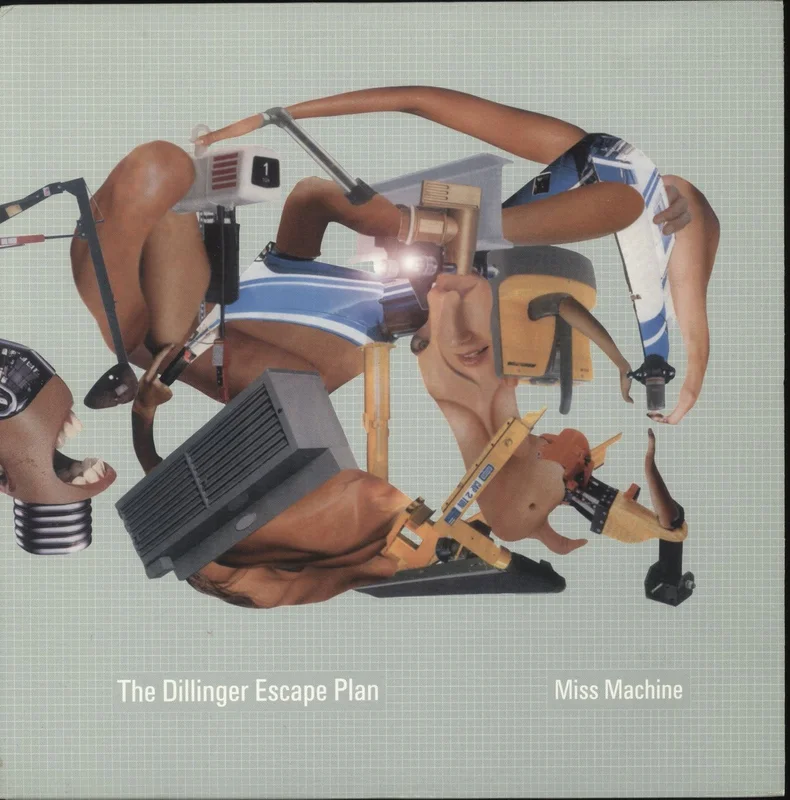 Dillinger Escape Plan Miss Machine - Yellow & White Swirl Vinyl US Vinyl LP