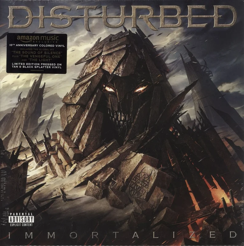 Disturbed Immortalized: 10th Anniversary - Tan & Black Splatter Vinyl - Sealed US 2-LP vinyl set