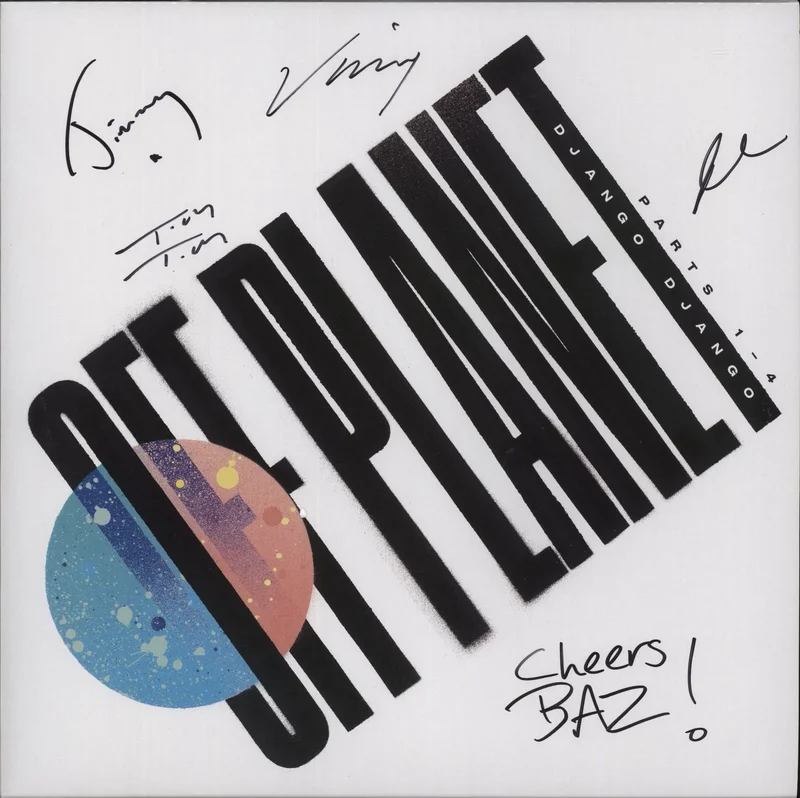 Django Django Off Planet - White Vinyl - Autographed UK 2-LP vinyl set