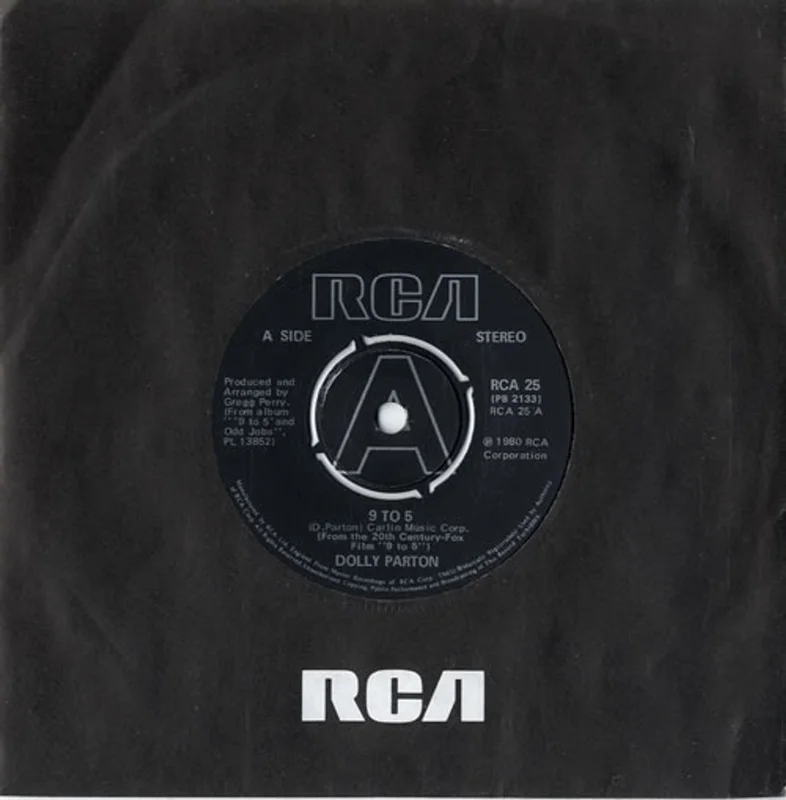 Dolly Parton 9 To 5 UK 7" vinyl