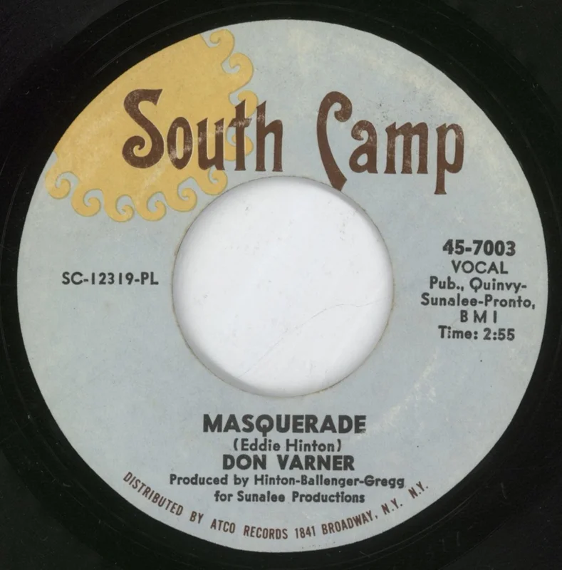 Don Varner Masquerade / Down In Texas US 7" vinyl