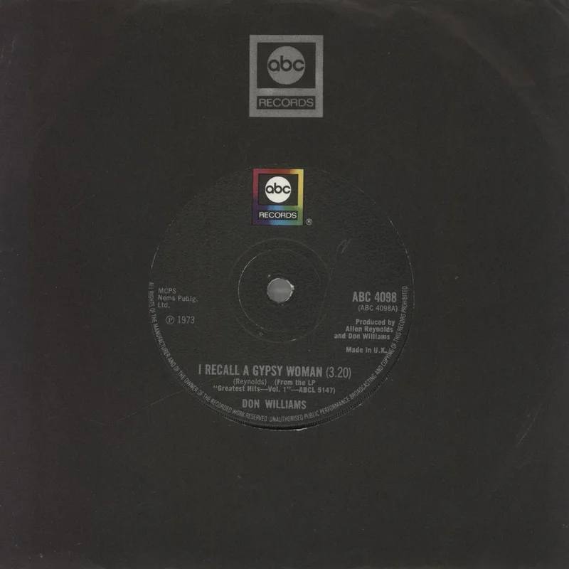 Don Williams I Recall A Gypsy Woman UK 7" vinyl