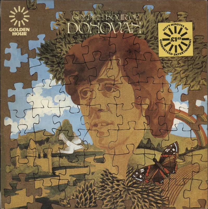 Donovan Golden Hour Of Donovan - Red vinyl - Price sticker UK Vinyl LP