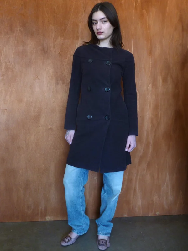 Double-Breasted Boatneck Cotton Coat (6)