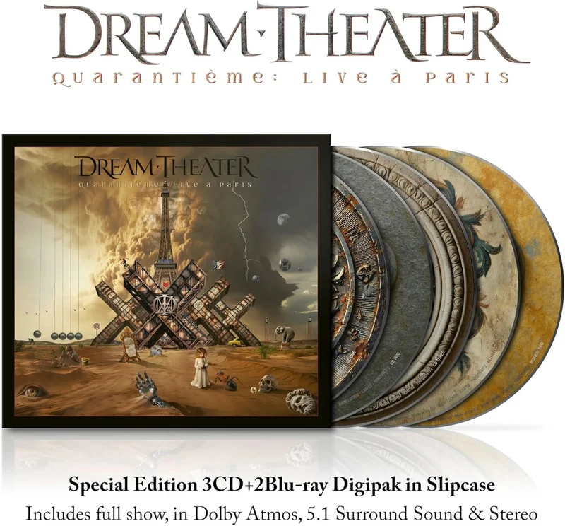 Dream Theater Quarantime: Live  Paris - 3-CD & 2-Blu-ray Dolby Atmos 5.1 Surround Sound Box Set - Sealed UK Cd album box set