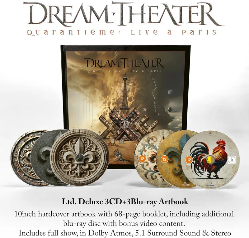 Dream Theater Quarantime: Live Paris - 3-CD & 3-Blu-ray Box Set - Sealed UK Cd album box set
