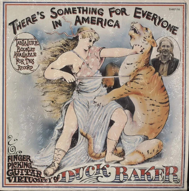 Duck Baker There's Something For Everyone In America + Booklet - Shrink UK Vinyl LP