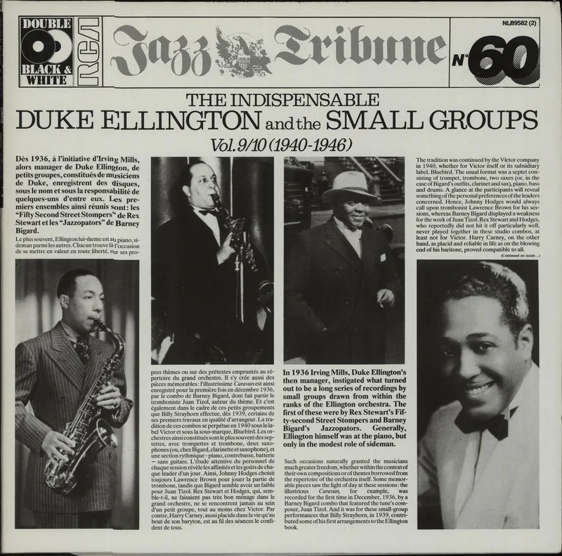 Duke Ellington The Indispensable Duke Ellington And The Small Groups French 2-LP vinyl set