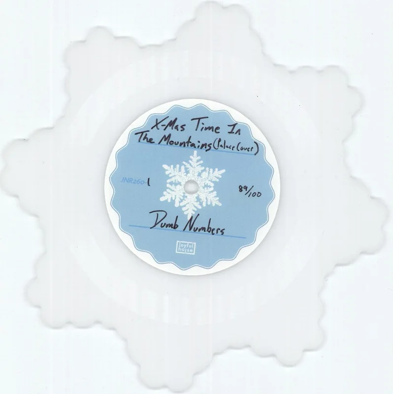 Dumb Numbers X-Mas Time In The Mountains [Palace cover] - Snowflake Shaped White Vinyl US 7" vinyl