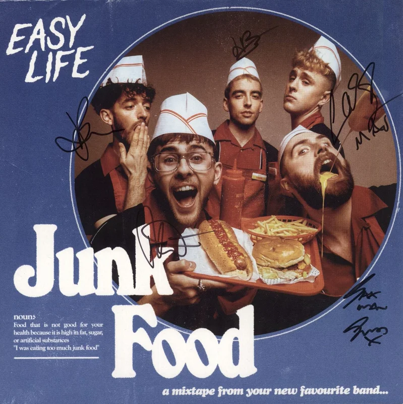 Easy Life Junk Food - Red Vinyl - Autographed UK Vinyl LP