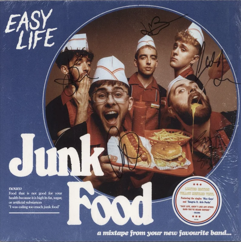 Easy Life Junk Food - Yellow Vinyl - Autographed UK Vinyl LP