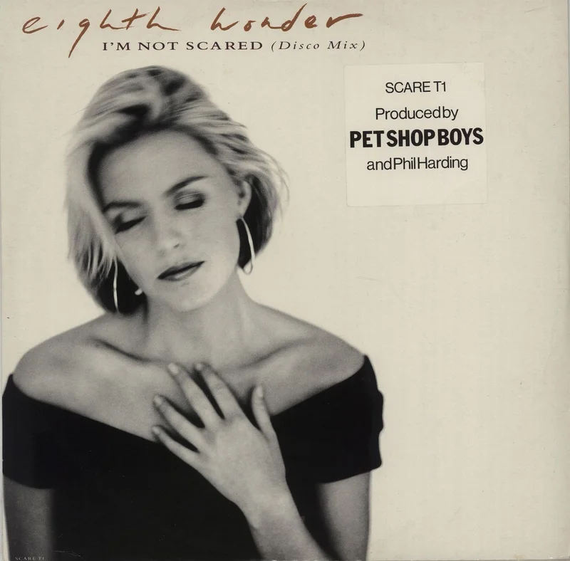 Eighth Wonder I'm Not Scared - Stickered Sleeve UK 12" vinyl