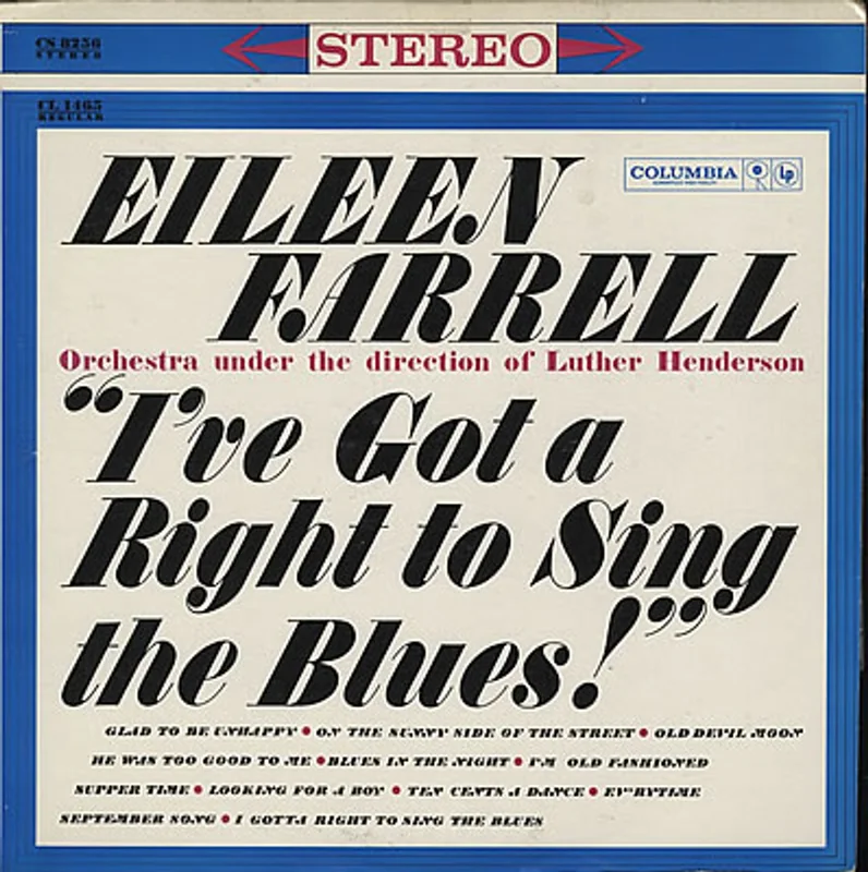 Eileen Farrell I've Got A Right To Sing The Blues US Vinyl LP