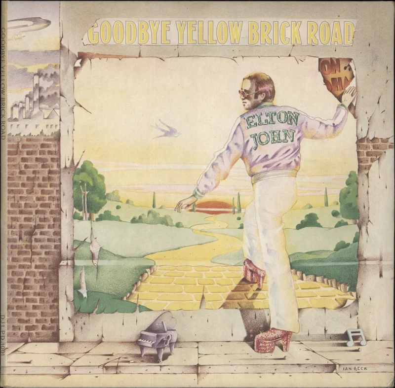 Elton John Goodbye Yellow Brick Road - 1st - Red - VG UK 2-LP vinyl set