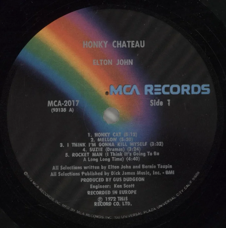 Elton John Honky Chateau US Vinyl LP