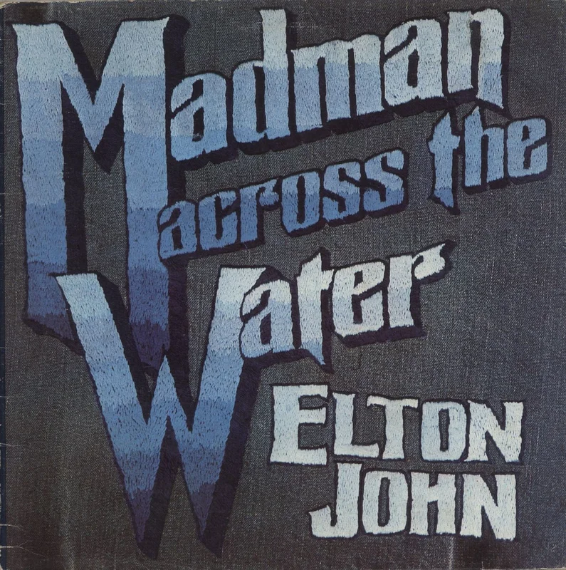 Elton John Madman Across The Water - 1st - Blue with Purple Fleck UK Vinyl LP