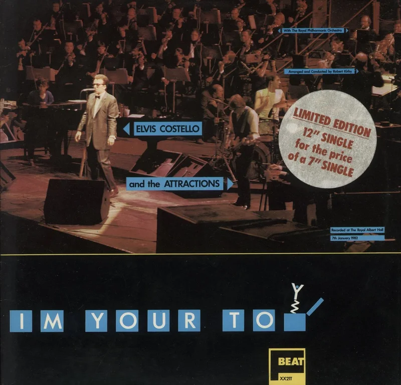 Elvis Costello I'm Your Toy - Sticker UK 12" vinyl