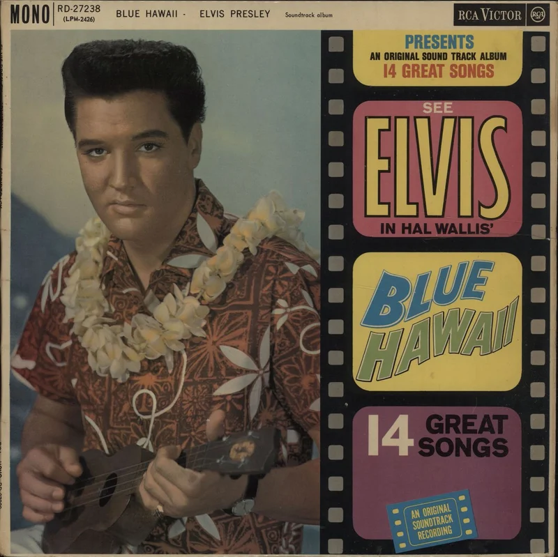 Elvis Presley Blue Hawaii - Red Spot UK Vinyl LP