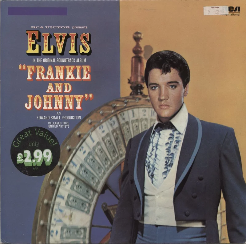 Elvis Presley Frankie And Johnny - Price Sticker UK Vinyl LP