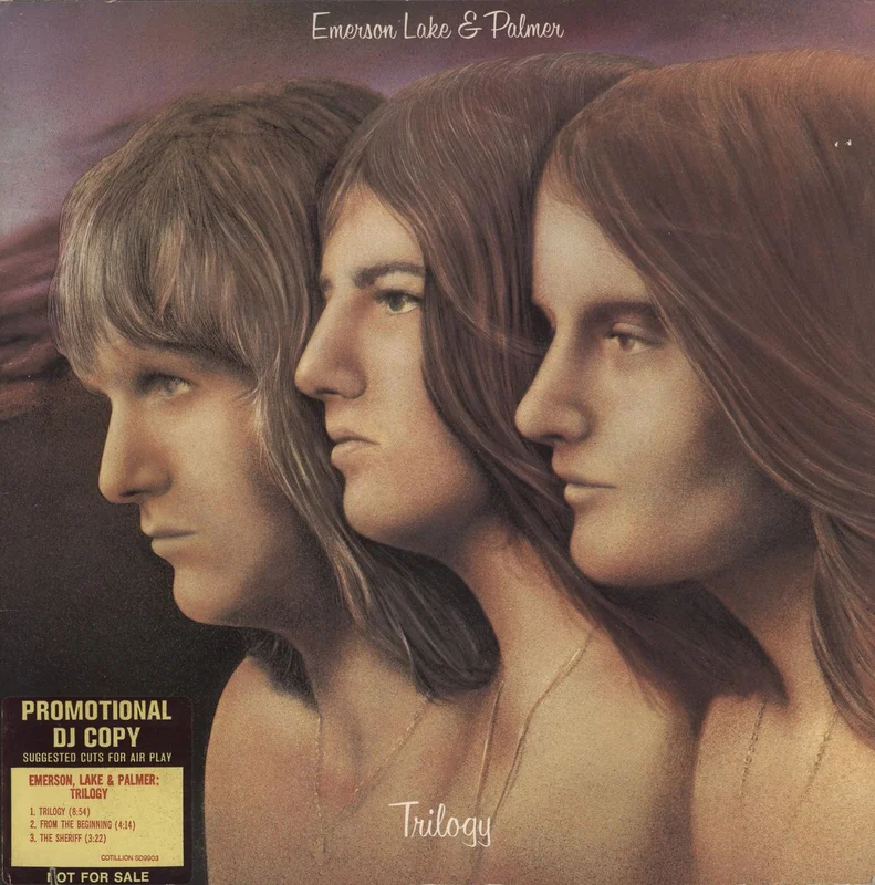 Emerson Lake & Palmer Trilogy + Promo Sticker US Promo Vinyl LP