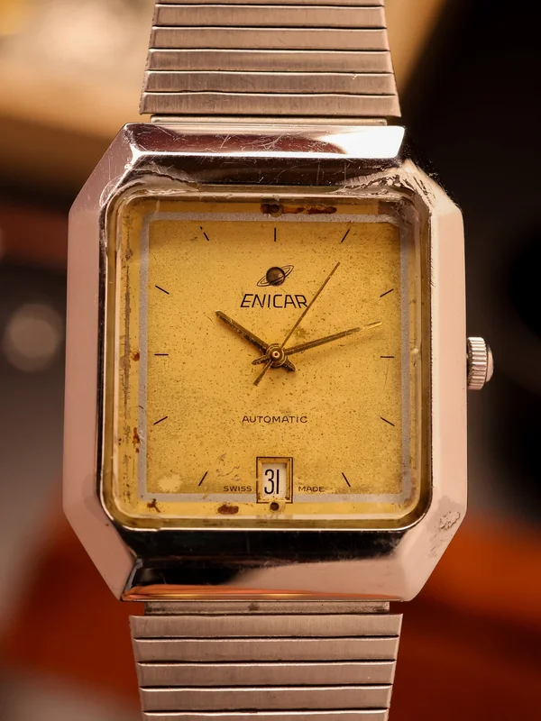 Enicar Ocean Pearl Tank-[30x36mm] Automatic (Ref. 675) [Original Bracelet]