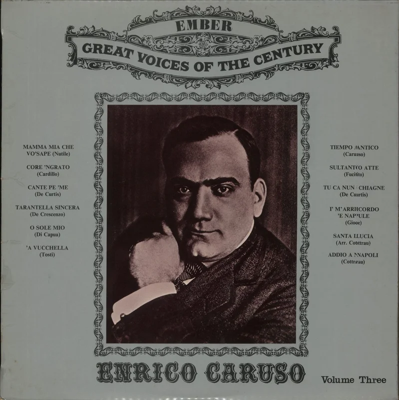 Enrico Caruso Great Voices Of The Century - Enrico Caruso - Volume Three UK Vinyl LP