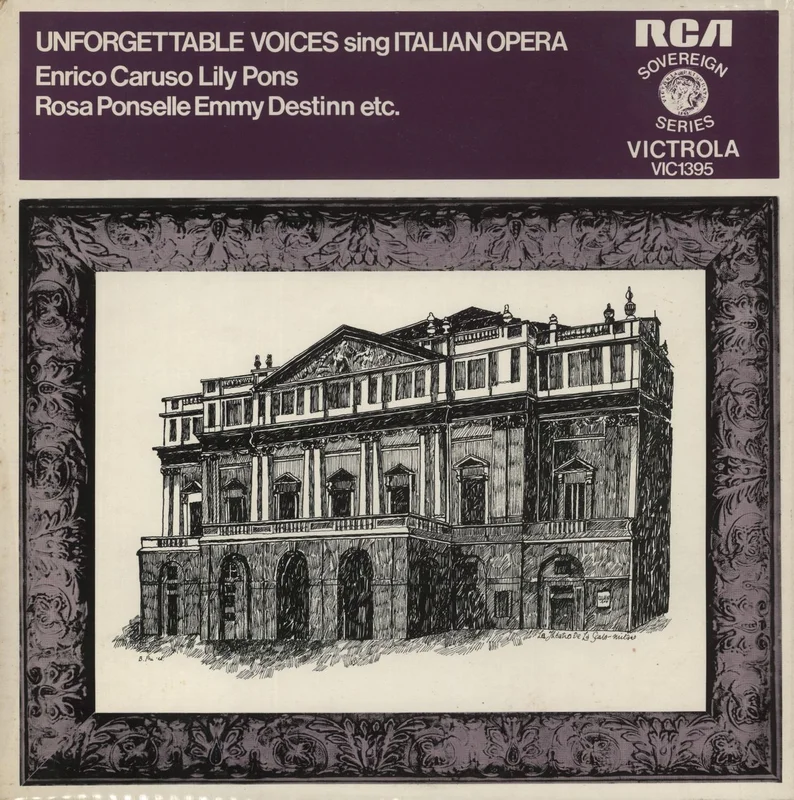 Enrico Caruso Unforgettable Voices Sing Italian Opera UK Vinyl LP