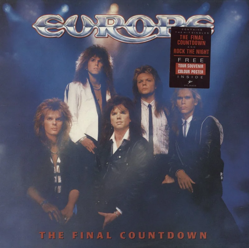 Europe The Final Countdown - Sticker Sleeve UK Vinyl LP